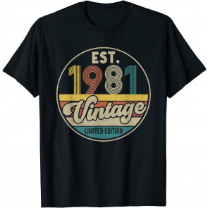 Est. 1981 Vintage 1981 Limited Edition 40th Birthday T-Shirt