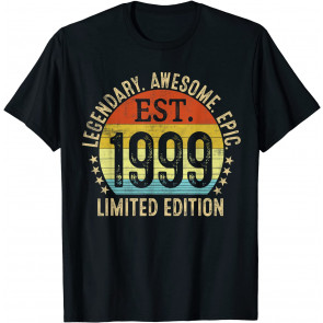 Est. 1999 Vintage 1999 Limited Edition 22nd Birthday T-Shirt
