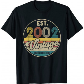Est. 2002 Vintage 2002 Limited Edition 19th Birthday T-Shirt