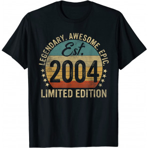 Est. 2004 Vintage 2004 Limited Edition 17th Birthday T-Shirt