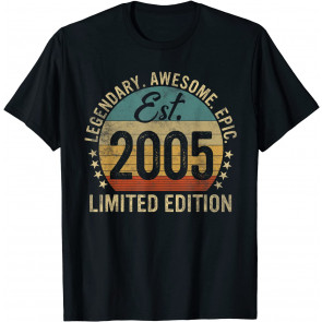 Est. 2005 Vintage 2005 Limited Edition 16th Birthday T-Shirt
