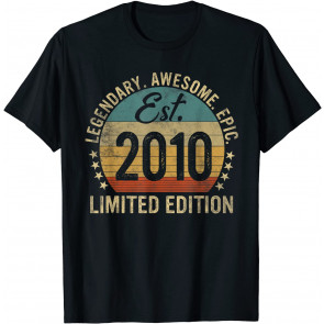 Est. 2010 Vintage 2010 Limited Edition 11th Birthday T-Shirt