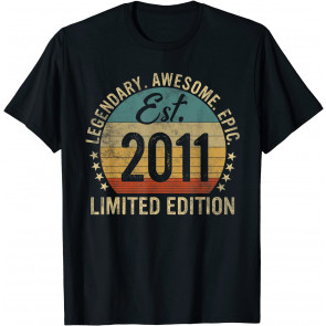 Est. 2011 Vintage 2011 Limited Edition 10th Birthday T-Shirt