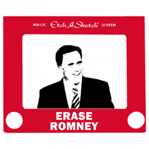 Etch A Sketch Erase Romney  Anti Mitt Romney Shirt