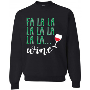 Fa La La La Wine Xmas Spirit Ugly Christmas  T-Shirt