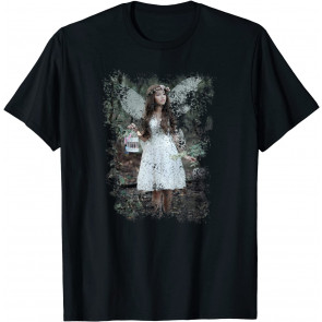 Fairy Girl In Forest Retro Vintage Distressed Love Fairies T-Shirt