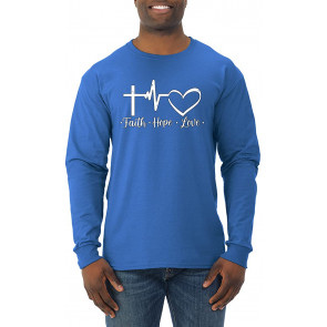 Faith.Hope.Love Heart Beat Inspirational/Christian T-Shirt
