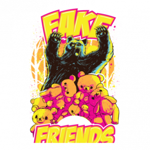Fake Friends Trendy Bears Graphic Tshirt