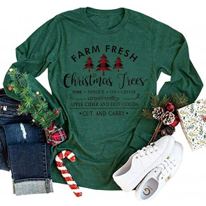 Farm Fresh Christmas Plaid Trees T-Shirt