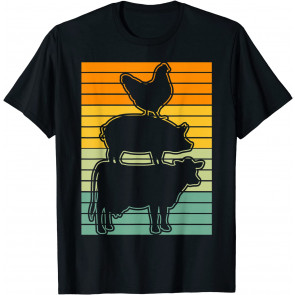 Farms Animals Chicken Pig Cow T-Shirt