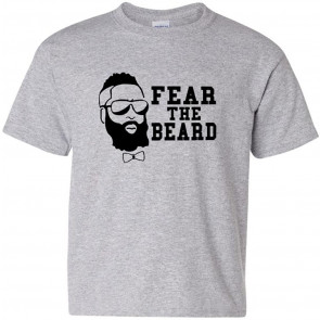 Fear The Beard Basketball Sports Houston Novelty Kids T-Shirt