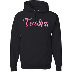 Fearless Pink Ribbon Support Warrior Women Breast Cancer Awareness T-Shirt