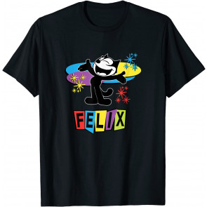 Felix Cat Comics Retro Futurist TV In Joyful Happy Design T-Shirt