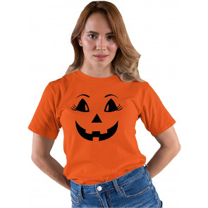 Female Jack O Lantern Pumpkin T-Shirt