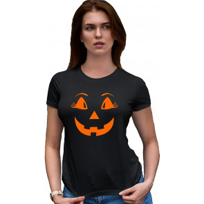 Female Jack O Lantern Pumpkin T-Shirt