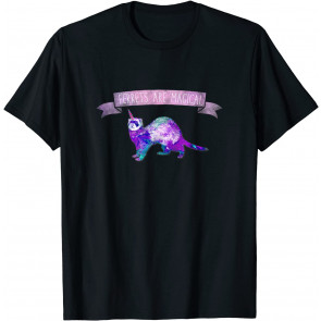 Ferrets Are Magical Colorful Unicorn Ferret T-Shirt