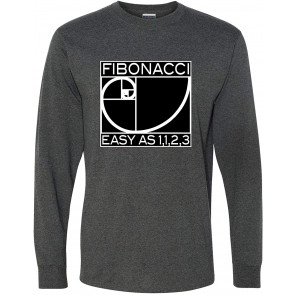 Fibonacci Easy As 1 1 2 3 Science Nerd Geek T-Shirt