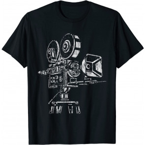 Film Lover Vintage 35mm 70mm Movie Camera T-Shirt