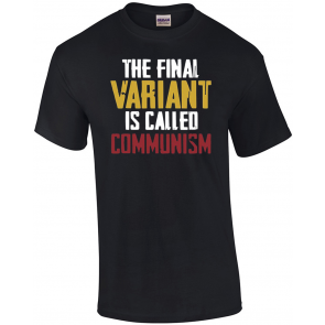 The Final Variant Is Communism American Flag Sleeve Men's T-Shirt