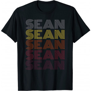 First Name Sean Retro Pattern Vintage Style T-Shirt
