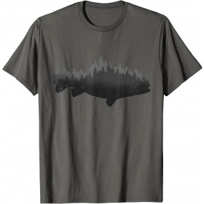 Fish Forest Trout Fly Fishing Outdoor Nature Fisherman Gift T-Shirt
