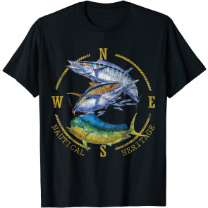 Fish Mahi Mahi Tuna Kingfish Nautical Heritage Fishing Gift T-Shirt