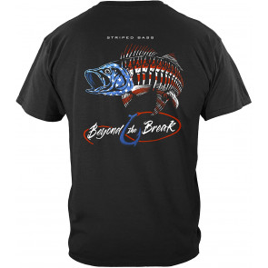 Fishing Patriotic Striped Bass T-Shirt