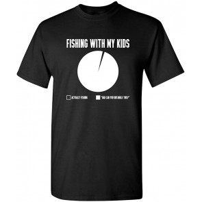 Fishing With My Kids Fisherman Dad Father Novelty T-Shirt
