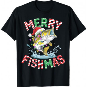 Fish Merry Christmas Crappie Fishing Lover Pajamas T-Shirt