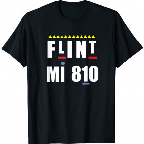 Flint Michigan MI 810 Native Residents Supporters Pride T-Shirt
