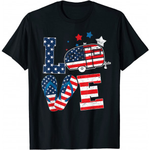 Flip Flop Camper Patriotic T-Shirt