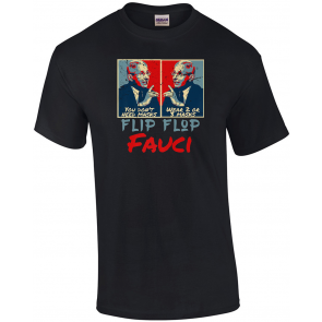 Flip Flop Fauci Lies Fire Fauci Retro Scientist Republican T-Shirt