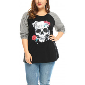 Floral Skull T-Shirt