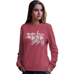 Flower Mama Bear Cute Fashion Mother's Day Sweat T-Shirt