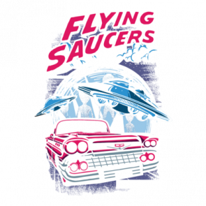 Flying Saucers Retro Ufo Comic Book Tshirt