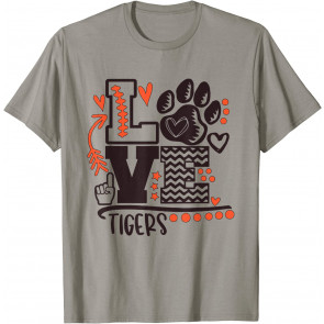 Football Iron On Tigers,mom Love Tigers, Mom Woman Clothing T-Shirt