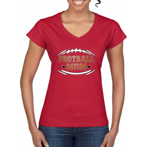 Football Mom Sports Women's Standard V-Neck T-Shirt