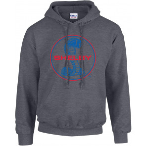 Ford Shelby Cobra Blue & Red Circle Logo   Ash Gray T-Shirt