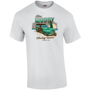 1946 Vintage Ford Woody Chasing Waves Cars And Trucks T-Shirt