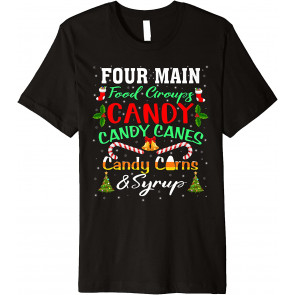 Four Main Food Groups Elf Buddy Christmas Pajama  T-Shirt