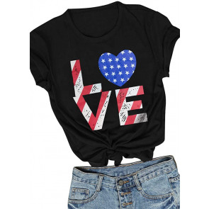 Fourth Of July Clothes Women Independence Day Festival July 4th Patriotics Clothing T-Shirt