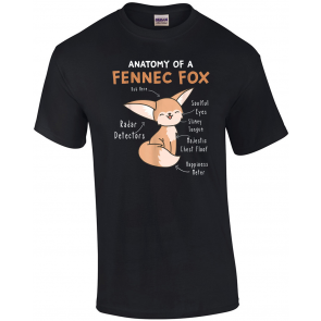 Anatomy Of A Fennec Fox Cute Fox Lover Gift Fennec Fox T-Shirt