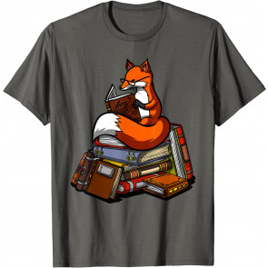 Fox Book Reading Nerd Geek T-Shirt
