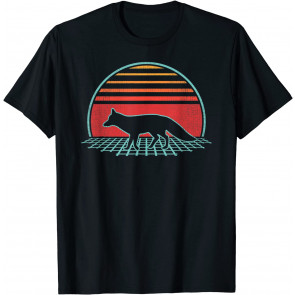 Fox Retro Vintage 80s Style Animal Lover Gift T-Shirt