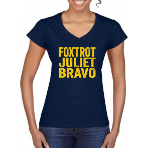 Foxtrot Juliet Bravo Political Women's Standard V-Neck T-Shirt