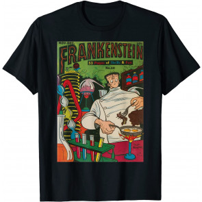 Frankenstein Halloween Horror Vintage Comic Book Retro T-Shirt