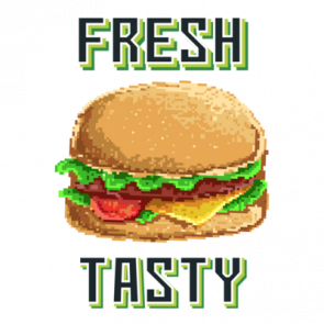 Fresh Tasty Cheeseburger Retro Tshirt