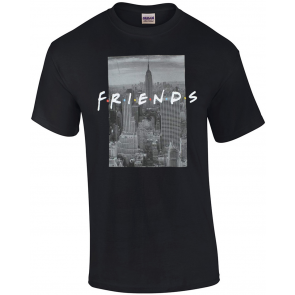 Friends Men's TV Series NYC Skyline With Logo T-Shirt