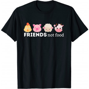Friends Not Food Animal Lover Vegan Vegetarian T-Shirt