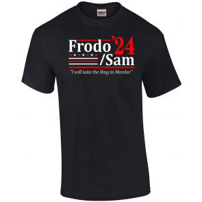 Frodo And Sam 2024 Election Hobbits Return The Ring Mens  T-Shirt